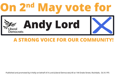 On 2nd May vote Andy Lord, Liberal Democrats
