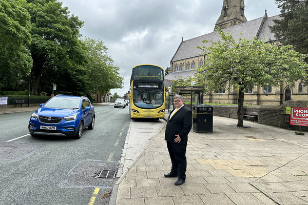 Tom Shaw at the 163 stop on LCpl Stephen Shaw MC Way