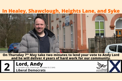 On Thursday 7th May vote Andy Lord