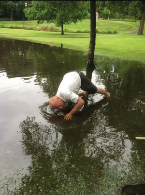 Working on the flooding
